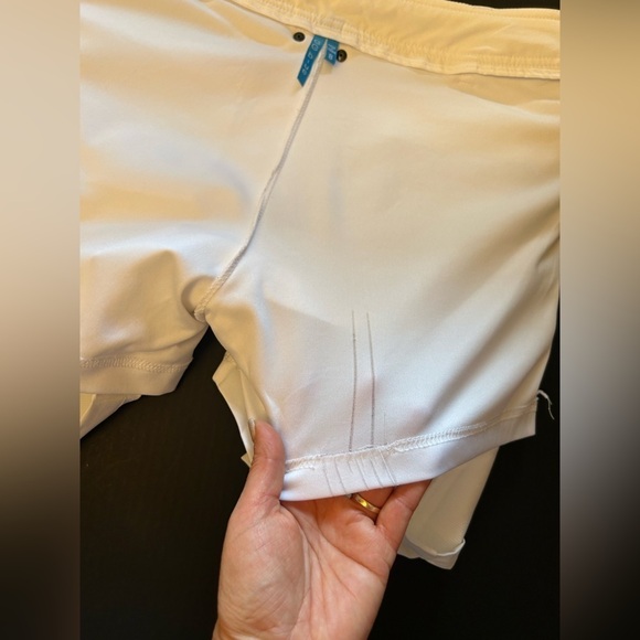 GG Blue white skirt skort w/zip pockets, 2 pleats & back split UPF30 + Sz-8. N18 - Picture 8 of 11